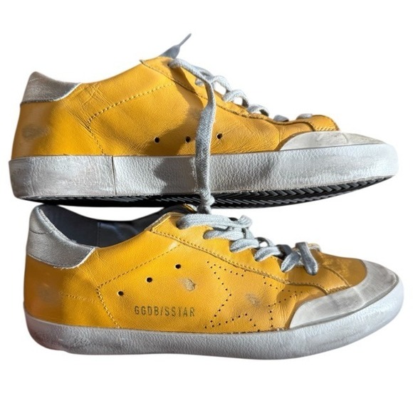 Golden Goose Superstar Women Yellow Leather Sneakers Size 38